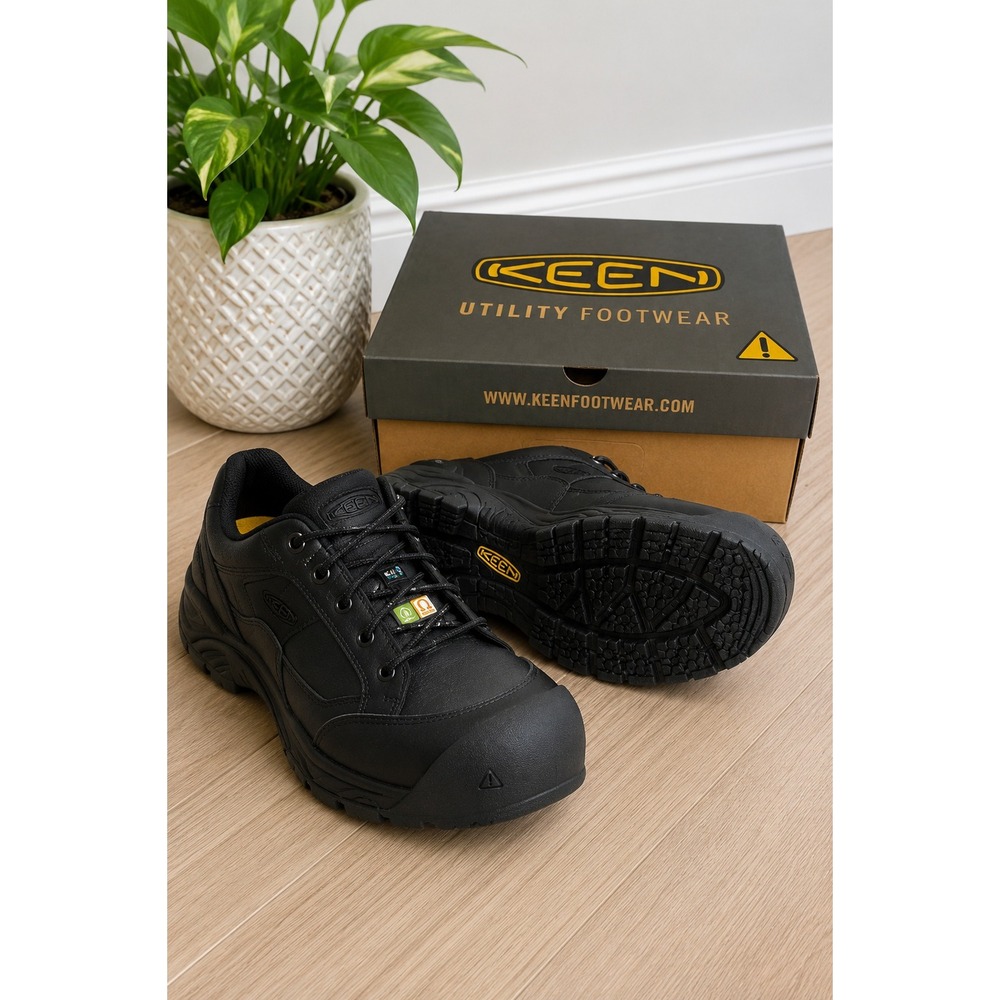 KEEN CSA Rossland Composite Toe Work Boots 1013157D Black Size 9.5D New In Box